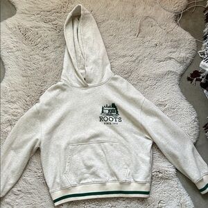 Roots Cream Hoodie with Green Accents